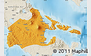 Political Map of Albay, shaded relief outside