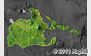 Satellite Map of Albay, darken, desaturated