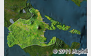 Satellite Map of Albay, darken