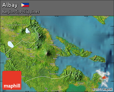 Satellite Map of Albay