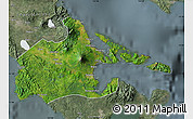 Satellite Map of Albay, semi-desaturated