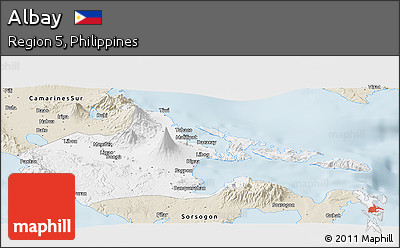 Classic Style Panoramic Map of Albay