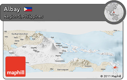 Classic Style Panoramic Map of Albay