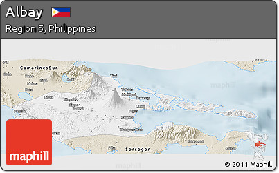 Classic Style Panoramic Map of Albay