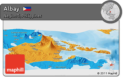 Political Panoramic Map of Albay