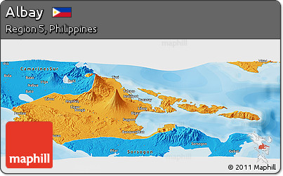 Political Panoramic Map of Albay