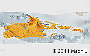 Political Panoramic Map of Albay, lighten, semi-desaturated