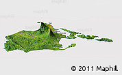 Satellite Panoramic Map of Albay, cropped outside