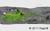 Satellite Panoramic Map of Albay, desaturated