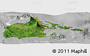 Satellite Panoramic Map of Albay, lighten, desaturated