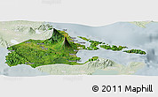 Satellite Panoramic Map of Albay, lighten