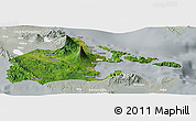 Satellite Panoramic Map of Albay, lighten, semi-desaturated