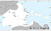 Gray Simple Map of Albay