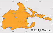 Political Simple Map of Albay, cropped outside