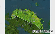 Satellite Map of Camarines Norte, darken