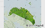 Satellite Map of Camarines Norte, lighten