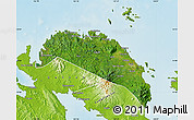 Satellite Map of Camarines Norte, physical outside