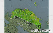 Satellite Map of Camarines Norte, semi-desaturated