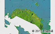 Satellite Map of Camarines Norte, single color outside