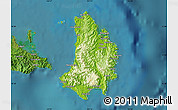 Physical Map of Catanduanes, satellite outside