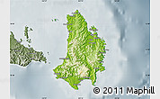Physical Map of Catanduanes, semi-desaturated