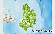 Physical Map of Catanduanes, shaded relief outside