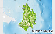 Physical Map of Catanduanes, single color outside