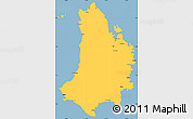 Savanna Style Simple Map of Catanduanes, single color outside