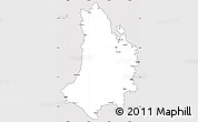 Silver Style Simple Map of Catanduanes, cropped outside