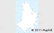 Silver Style Simple Map of Catanduanes