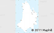 Silver Style Simple Map of Catanduanes, single color outside