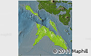 Physical 3D Map of Masbate, darken
