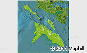 Physical 3D Map of Masbate, satellite outside