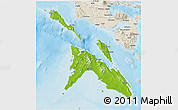 Physical 3D Map of Masbate, shaded relief outside