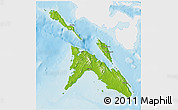 Physical 3D Map of Masbate, single color outside