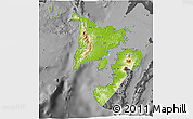 Physical 3D Map of Region 6, darken, desaturated