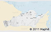 Classic Style 3D Map of Capiz, single color outside
