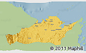 Savanna Style 3D Map of Capiz, single color outside