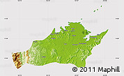 Physical Map of Capiz, cropped outside