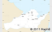 Classic Style Simple Map of Capiz, single color outside