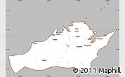 Gray Simple Map of Capiz, cropped outside