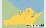 Savanna Style Simple Map of Capiz, single color outside