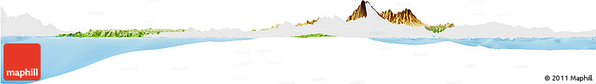 Physical Horizon Map of Negros Occidental, single color outside