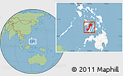 Savanna Style Location Map of Negros Occidental, highlighted country