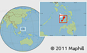 Savanna Style Location Map of Negros Occidental, highlighted parent region