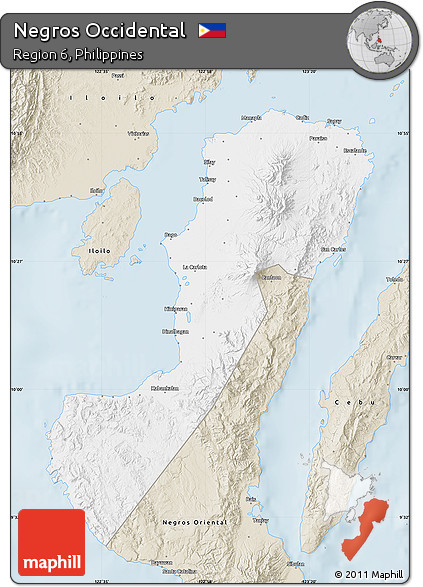 Classic Style Map of Negros Occidental