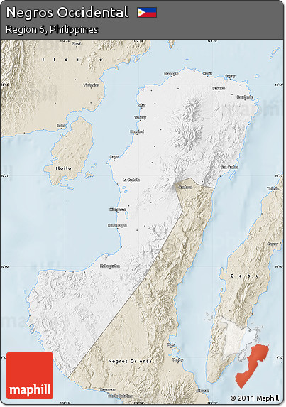 Classic Style Map of Negros Occidental