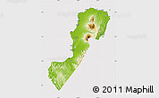 Physical Map of Negros Occidental, cropped outside