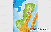 Physical Map of Negros Occidental, political outside