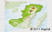 Physical Panoramic Map of Negros Occidental, lighten